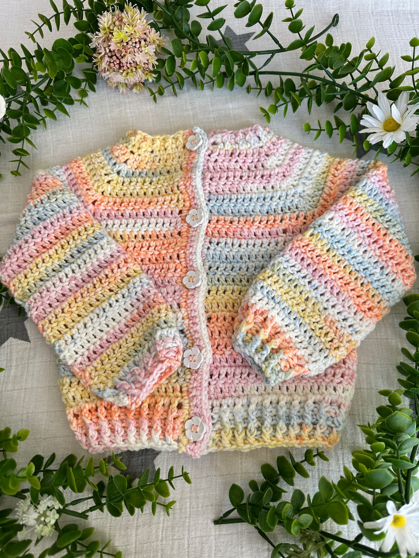 Baby Girl Crochet Cardigan