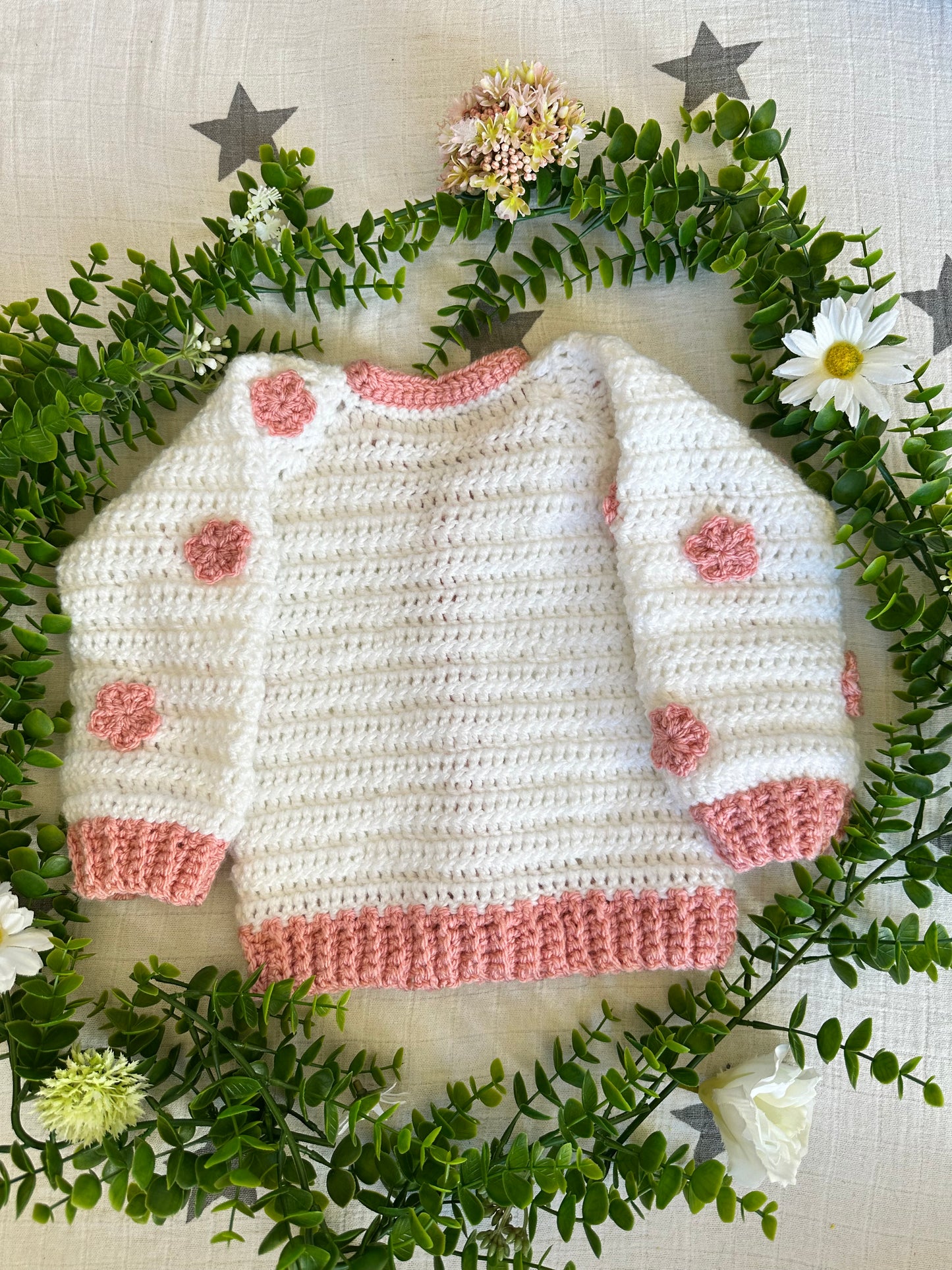 Flower sleeve cardigan